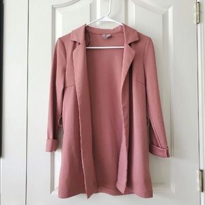H&M Long Pink Duster/Blazer